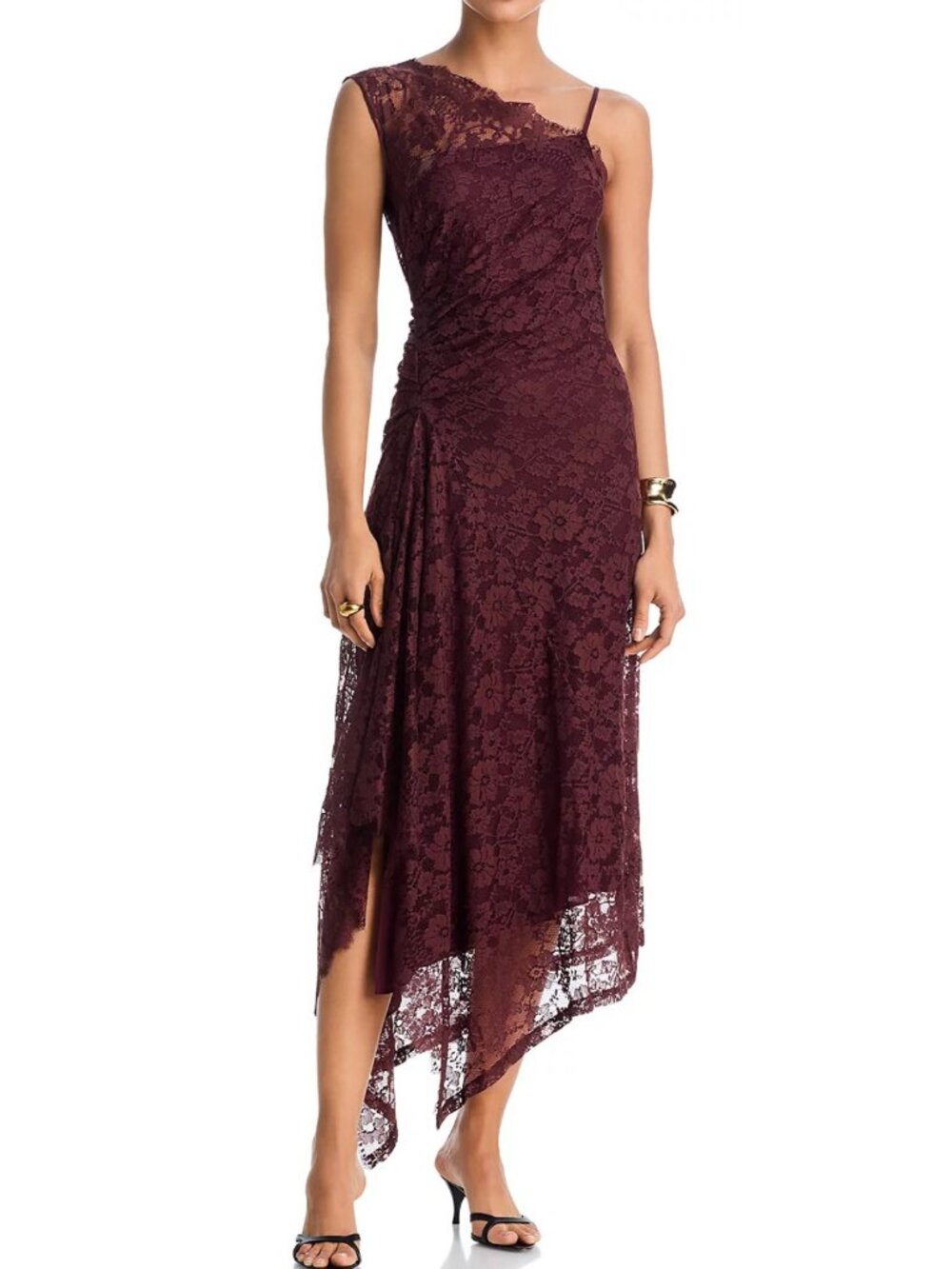 A.L.C. Gia Asymmetric One Shoulder Midi Dress
